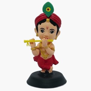 kutecart car dashboard standing Krishna 1 bal krishna idol for car